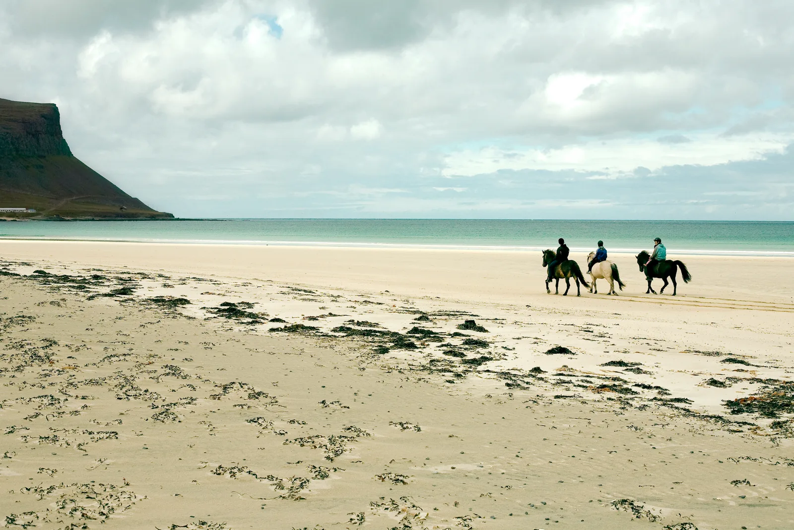 Riding on the beach